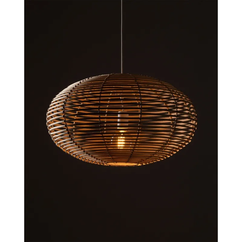 Підвісний світильник, люстра Nowodvorski 11154 Rattan M E27 1x25W IP20 бежевий