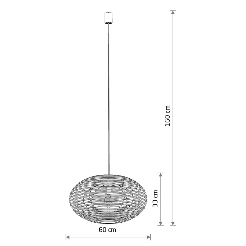 Підвісний світильник, люстра Nowodvorski 11154 Rattan M E27 1x25W IP20 бежевий