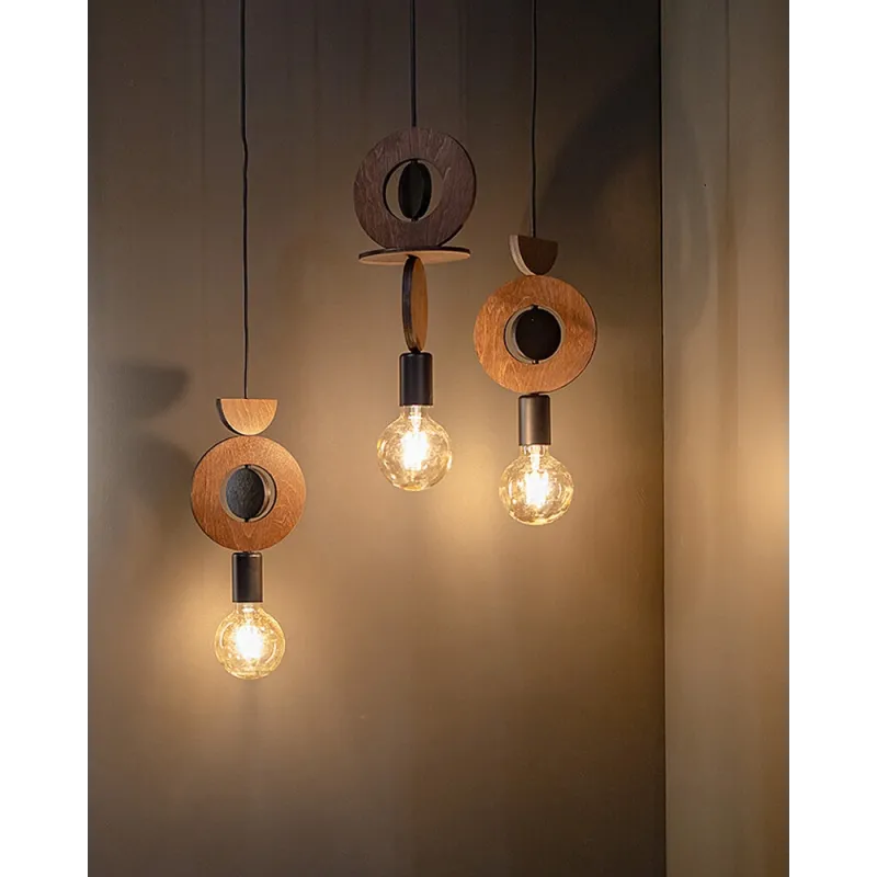 Підвісний світильник, люстра Nowodvorski 11175 Drops Wood C E27 1x25W IP20 коричневий