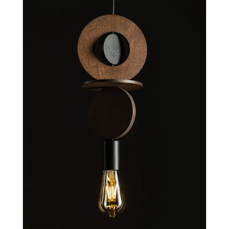 Підвісний світильник, люстра Nowodvorski 11175 Drops Wood C E27 1x25W IP20 коричневий