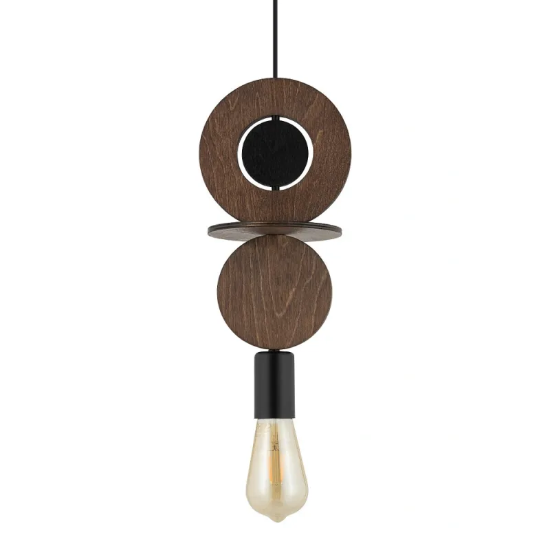 Підвісний світильник, люстра Nowodvorski 11175 Drops Wood C E27 1x25W IP20 коричневий