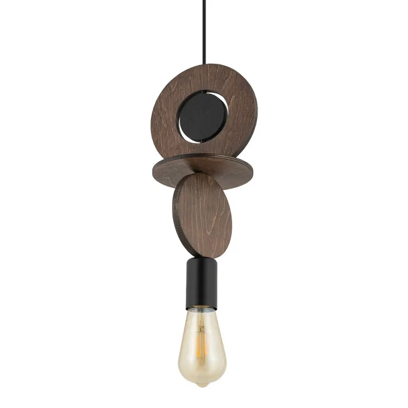 Підвісний світильник, люстра Nowodvorski 11175 Drops Wood C E27 1x25W IP20 коричневий