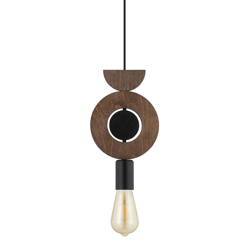 Підвісний світильник, люстра Nowodvorski 11176 Drops Wood D E27 1x25W IP20 коричневий