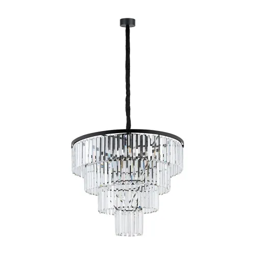 Люстра Nowodvorski 7614 Cristal L E14 12x25W IP20 чорна