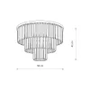 Люстра Nowodvorski 7627 Cristal M E14 9x25W IP20 чорна