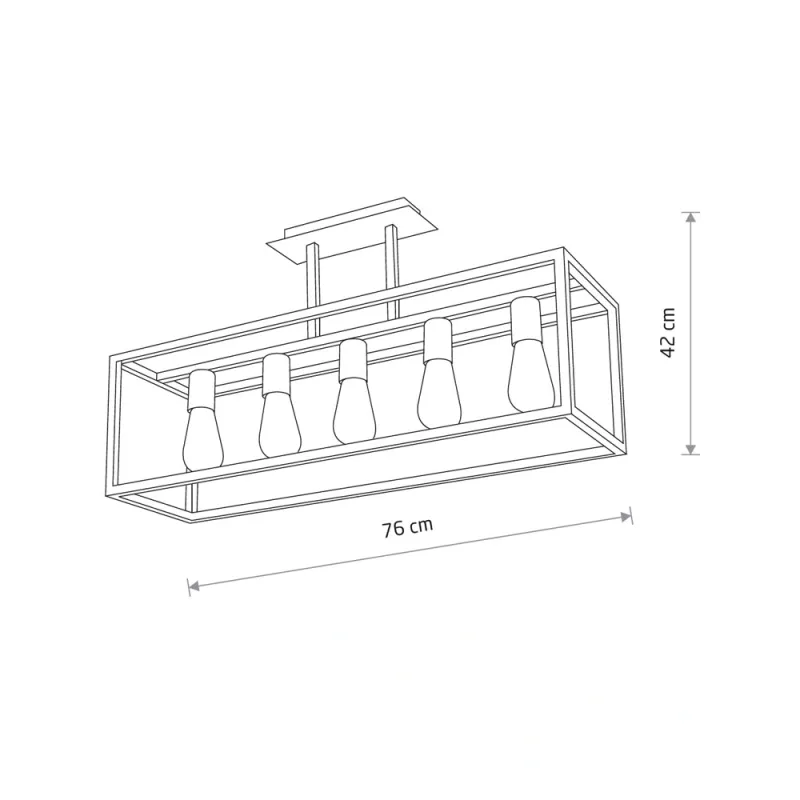 Люстра Nowodvorski 9047 Crate E27 5x25W IP20 чорна