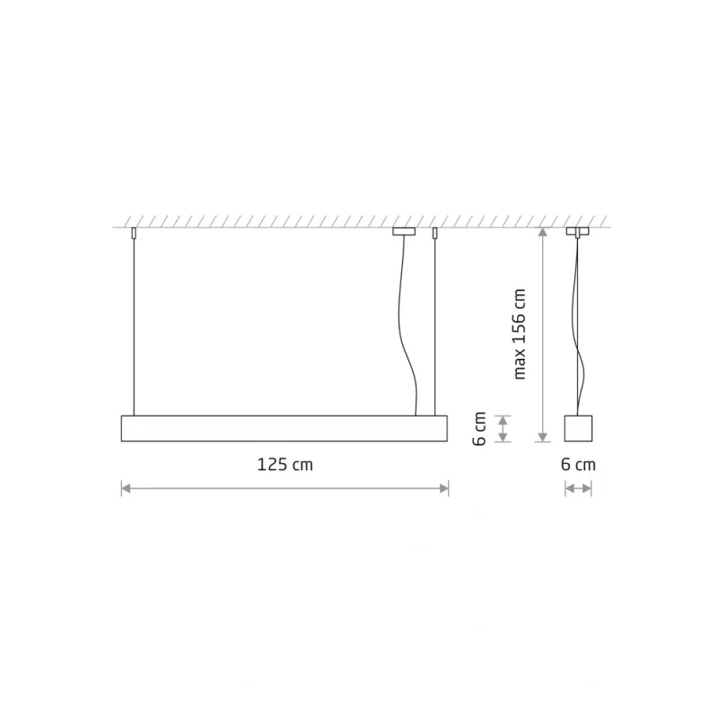 Підвісний світильник, люстра Nowodvorski 7525 Soft LED T8LED 1x22W 3000K 3200Lm IP20 графітовий