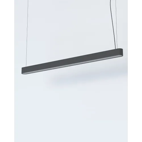 Підвісний світильник, люстра Nowodvorski 7525 Soft LED T8LED 1x22W 3000K 3200Lm IP20 графітовий