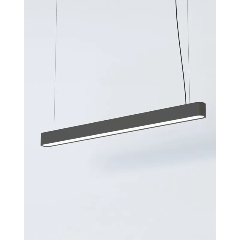 Підвісний світильник, люстра Nowodvorski 7535 Soft LED T8LED 1x16W 3000K 2300Lm IP20 графітовий