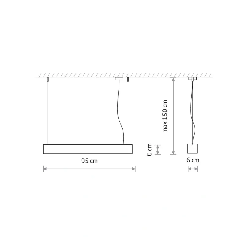 Підвісний світильник, люстра Nowodvorski 7535 Soft LED T8LED 1x16W 3000K 2300Lm IP20 графітовий