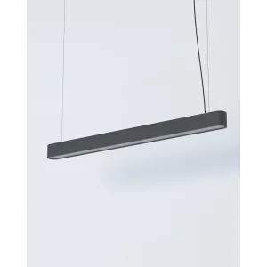 Підвісний світильник, люстра Nowodvorski 7535 Soft LED T8LED 1x16W 3000K 2300Lm IP20 графітовий