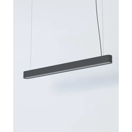 Підвісний світильник, люстра Nowodvorski 7535 Soft LED T8LED 1x16W 3000K 2300Lm IP20 графітовий