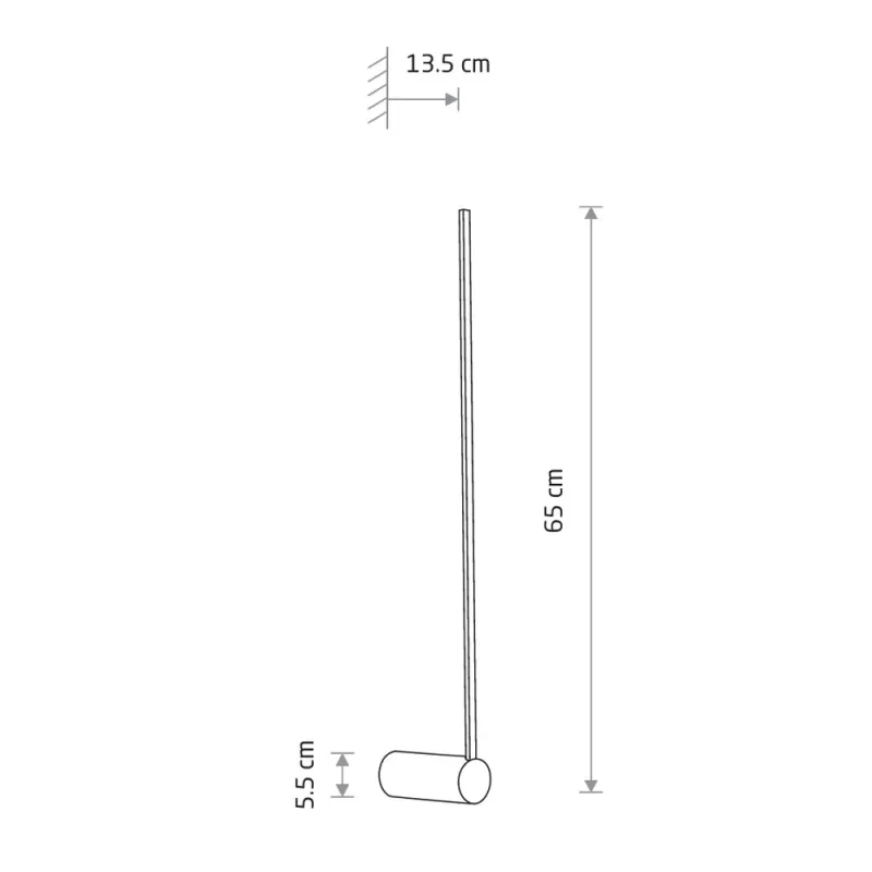 Бра, настінний світильник Nowodvorski 10366 Arm LED M 1x10W 3000K 360Lm IP20 чорний