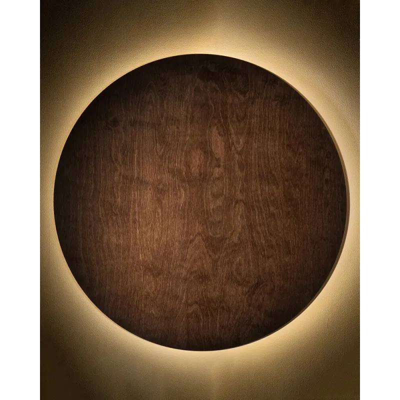 Бра, настінний світильник Nowodvorski 11178 Ring Timber LED XXL 1x22W 3000K 400Lm IP20 коричневий
