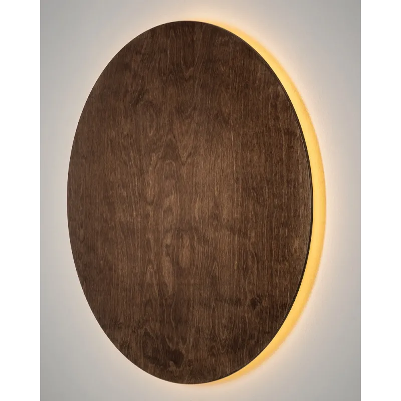 Бра, настінний світильник Nowodvorski 11178 Ring Timber LED XXL 1x22W 3000K 400Lm IP20 коричневий
