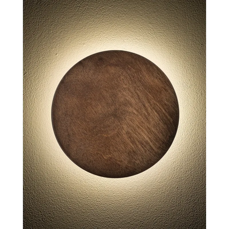 Бра, настінний світильник Nowodvorski 11290 Ring Timber M LED 1x10W 3000K 130Lm IP20 коричневий