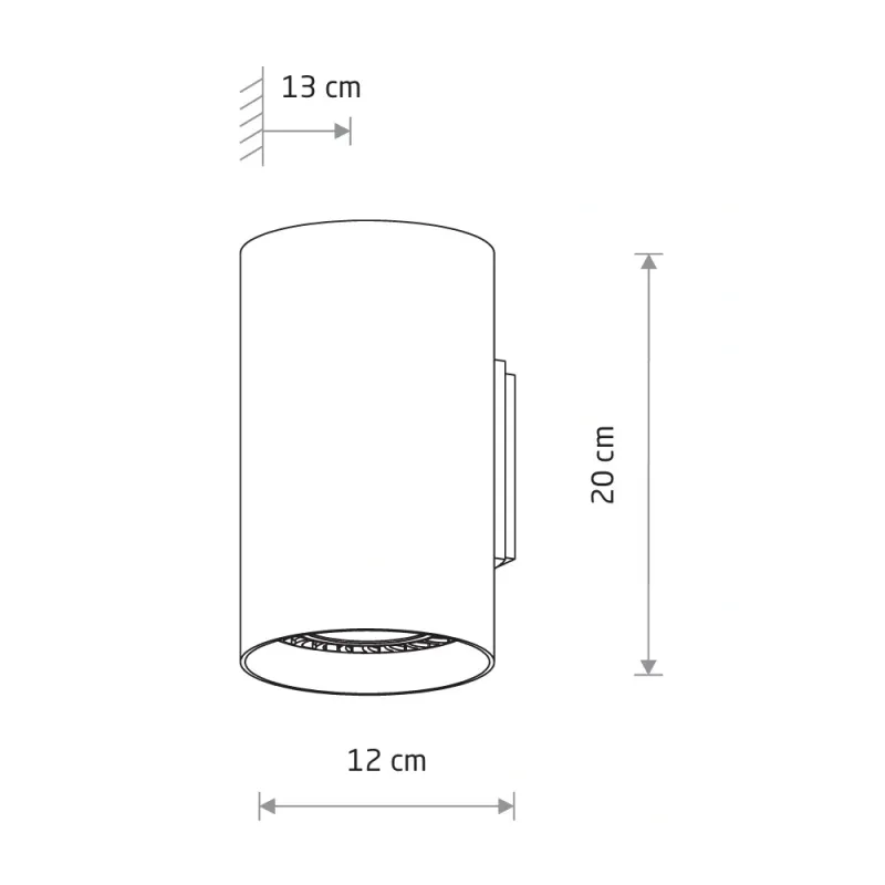 Бра, настінний світильник Nowodvorski 9320 Tube GU10, ES111 2x15W IP20 чорний