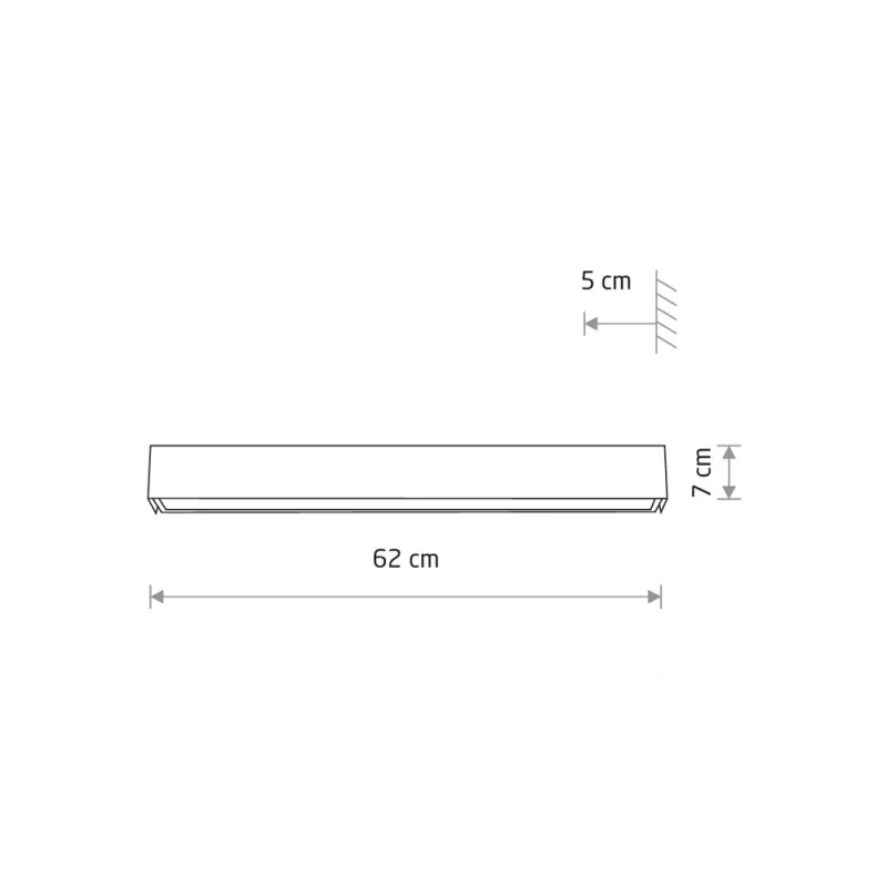 Бра, настінний світильник Nowodvorski 7568 Straight Wall LED T8LED 1x11W 3000K 1700Lm IP20 білий