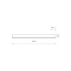 Бра, настінний світильник Nowodvorski 7594 Straight Wall LED T8LED 1x16W 3000K 2300Lm IP20 чорний