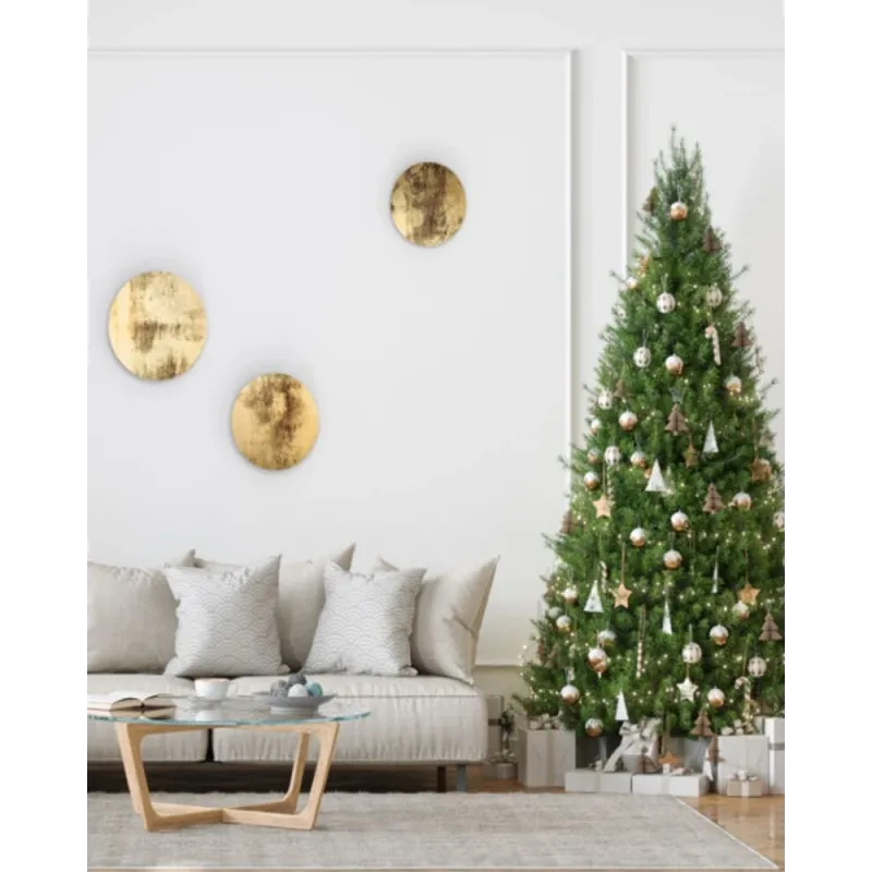Бра, настінний світильник Nowodvorski 10280 Ring Wood S LED 1x7W 3000K 60Lm IP20 золотий