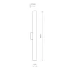 Бра, настінний світильник Nowodvorski 8118 Ice Tube LED LED 1x12W 4000K 1200Lm IP44 хром