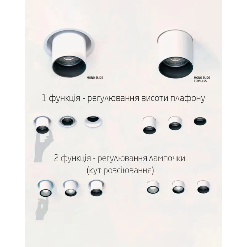 Точковий світильник Nowodvorski 10797 Mono Slide GU10 1x10W IP20 білий