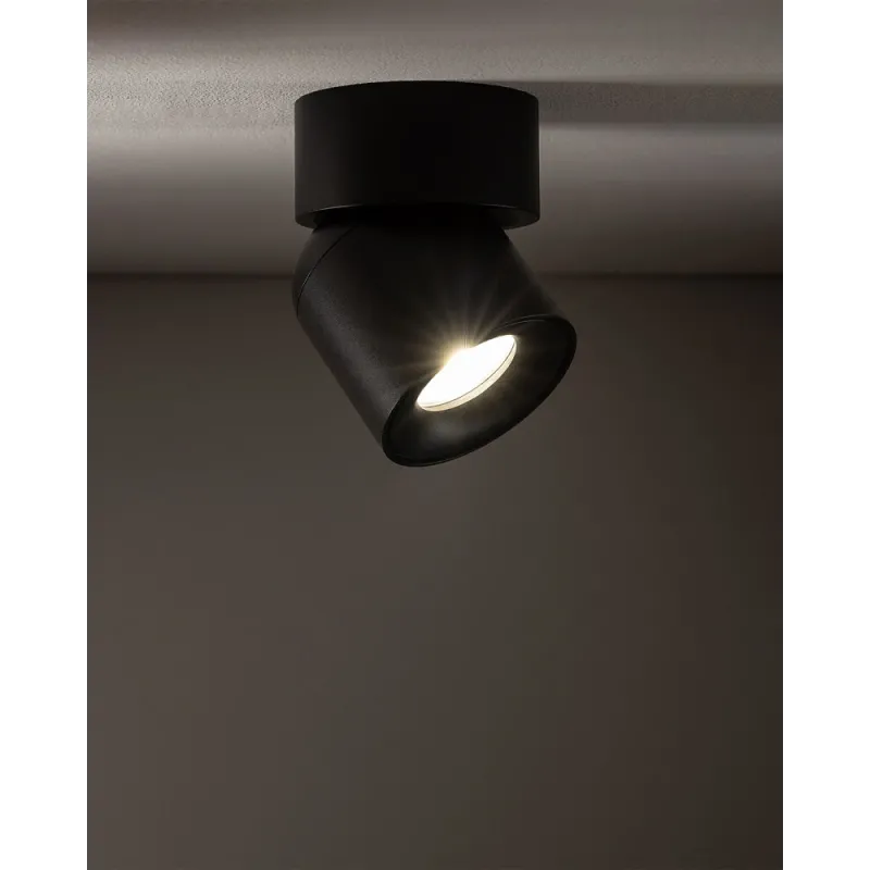 Світильник поворотний точковий, бра Nowodvorski 11346 Oscar GU10 1x15W IP54 чорний