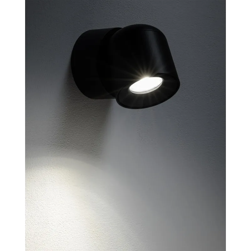 Світильник поворотний точковий, бра Nowodvorski 11346 Oscar GU10 1x15W IP54 чорний