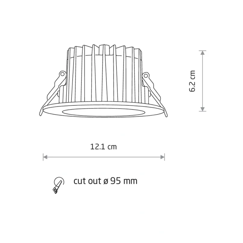 Точковий світильник Nowodvorski 8772 CL KEA LED 1x20W 4000K 1150Lm IP44 білий