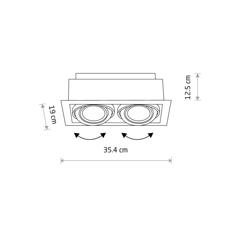 Точковий світильник Nowodvorski 9574 Downlight GU10, ES111 2x15W IP20 білий