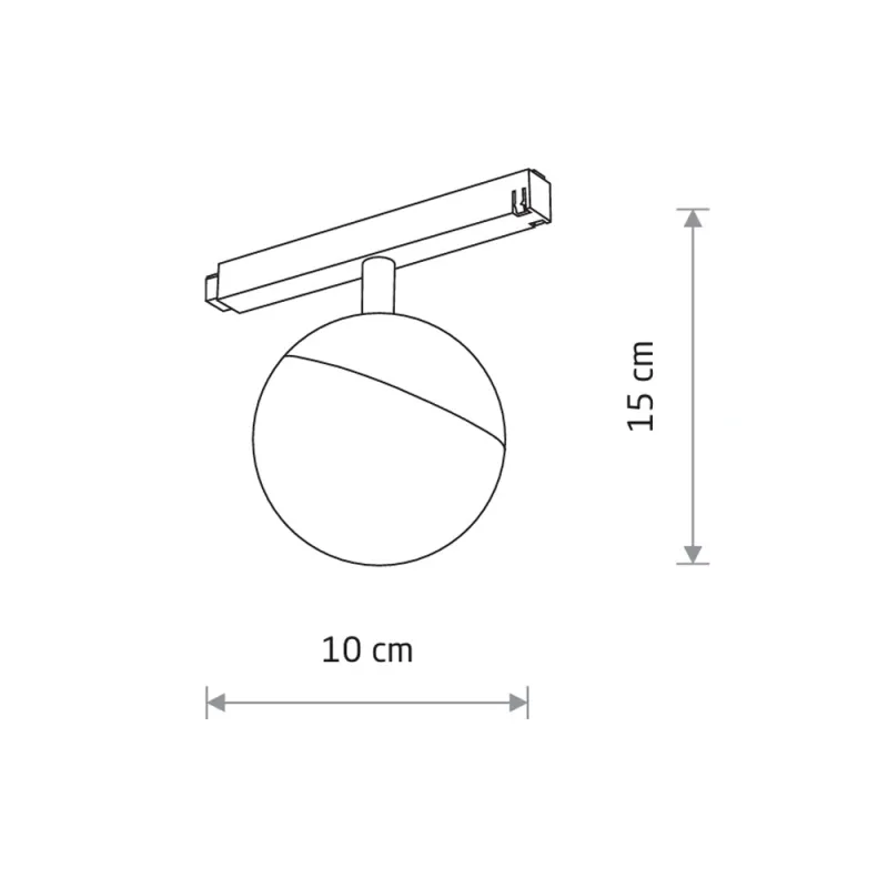 Магнітний трековий світильник Nowodvorski 10647 LVM Lid LED 1x8W 4000K 650Lm IP20 чорний