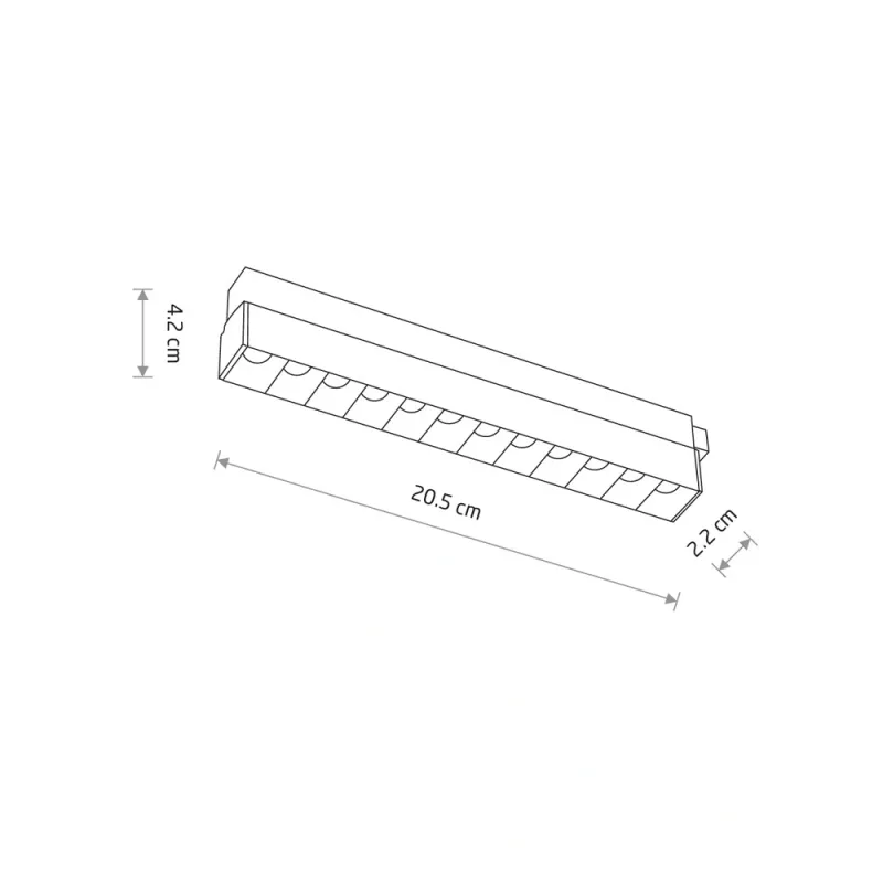 Магнітний трековий світильник Nowodvorski 10144 LVM Focus LED 1x9W 3000K 800Lm IP20 чорний