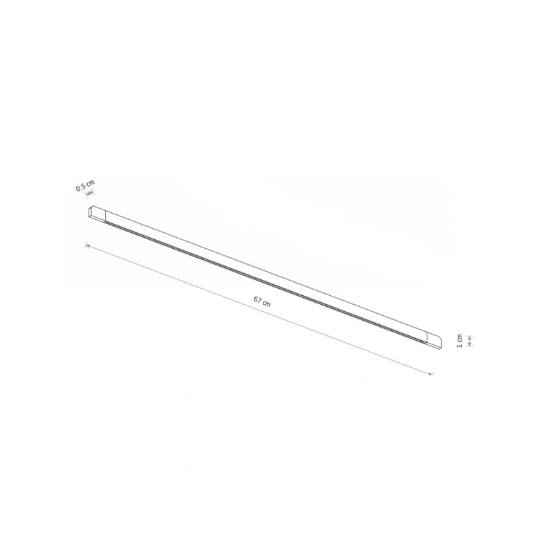 Магнітний трековий світильник Nowodvorski 11717 NANO-LVM Line LED 1x6W 3000K 100Lm IP20 чорний