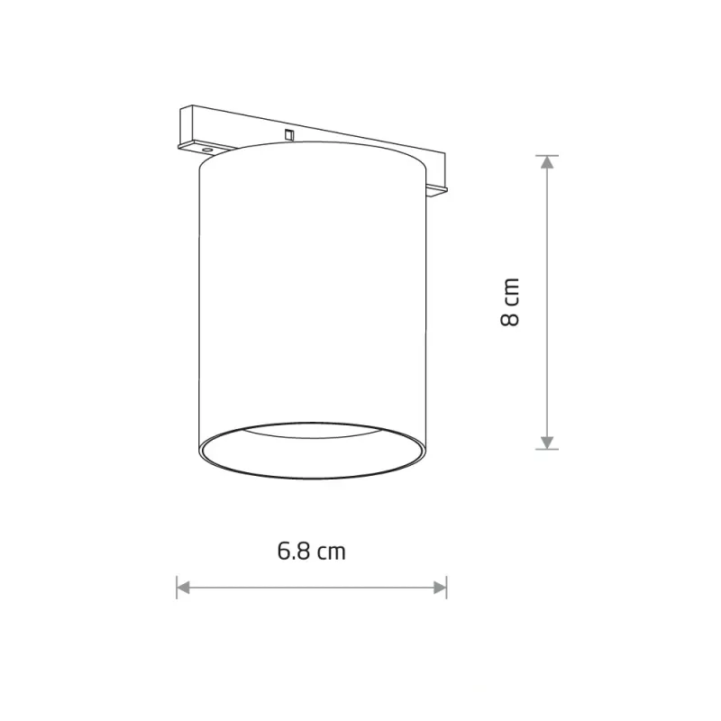 Магнітний трековий світильник Nowodvorski 11722 NANO-LVM Mug LED 1x7W 3000K 460Lm IP20 чорний
