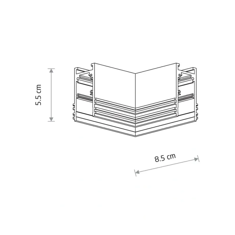 З'єднувач кутовий врізний Nowodvorski 11622 LVM Recessed Horizintal Corner IP20 білий