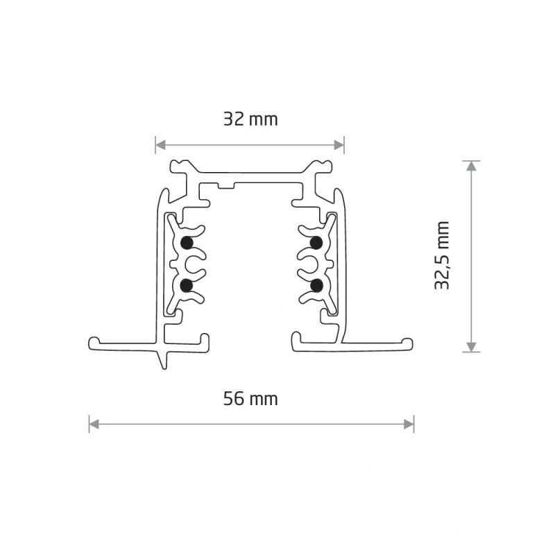 Шинопровід врізний Nowodvorski 8695 CTLS Recessed Track 2м IP20 білий