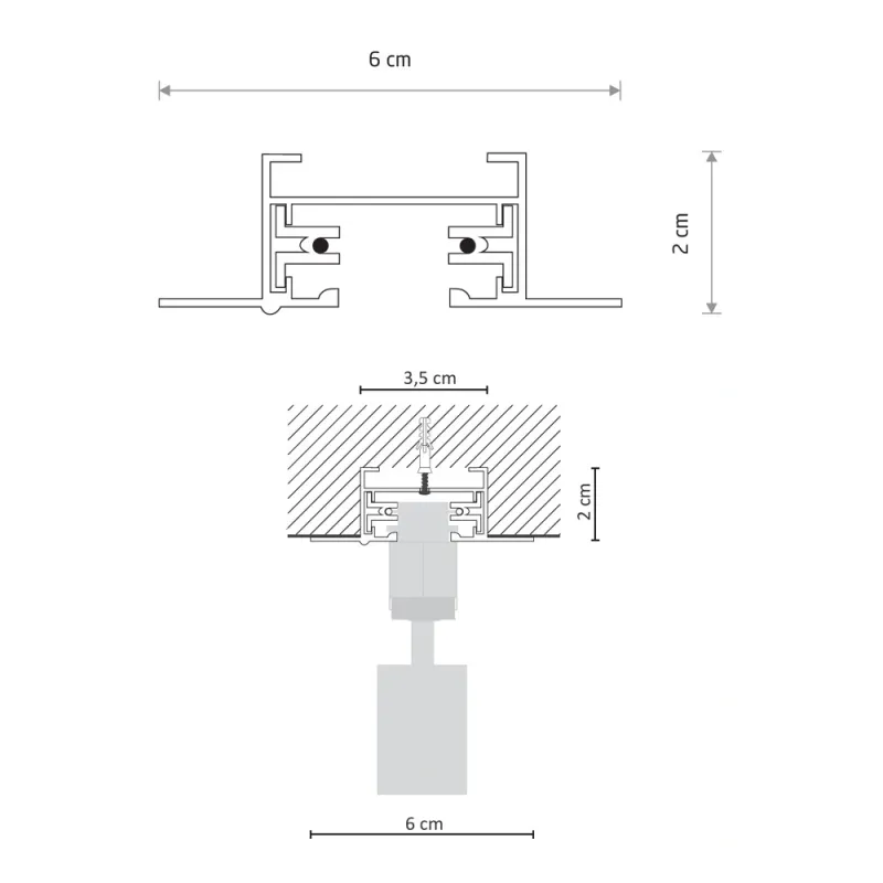 Шинопровід Nowodvorski 9014 Profile Recessed Track 2м IP20 білий
