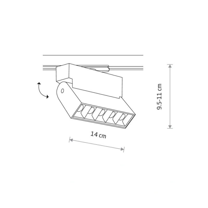 Трековий світильник Nowodvorski 7620 Profile Focus LED 1x10W 4000K 600Lm IP20 білий
