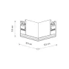 З'єднувач кутовий накладний Nowodvorski 10164 LVM Horizontal Corner IP20 чорний