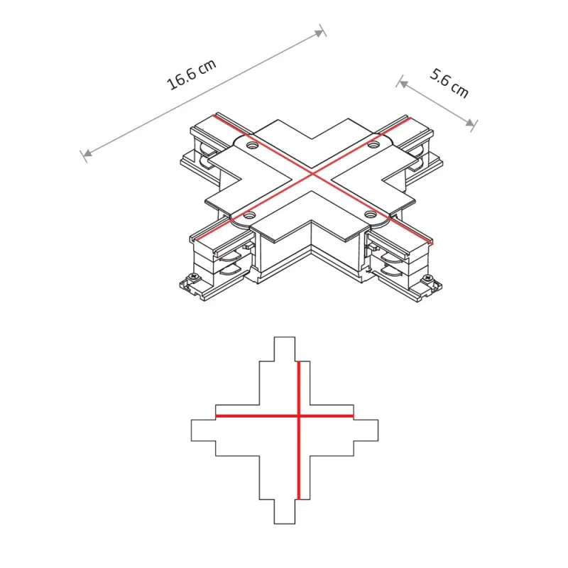 З'єднувач Nowodvorski 8678 CTLS Recessed Power X Connector IP20 білий