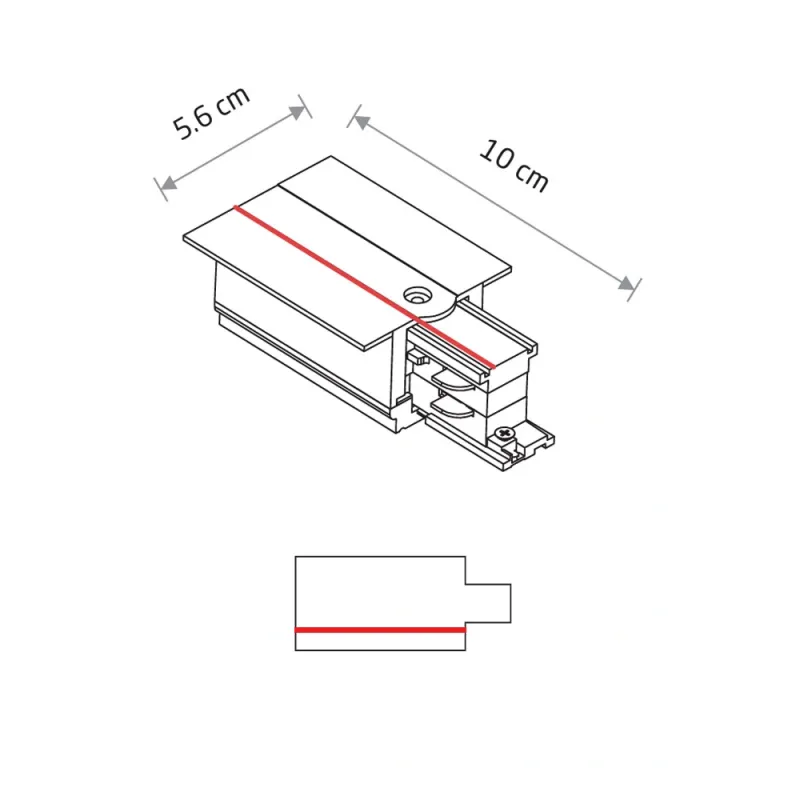 З'єднувач Nowodvorski 8690 CTLS Recessed Power End Cap PE-R IP20 чорний