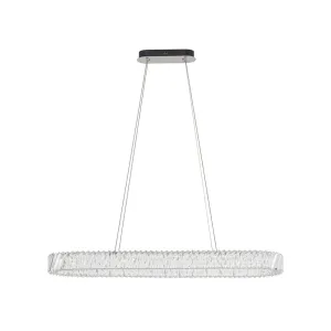 Підвісний світильник, люстра Nowodvorski 11707 Luxora Oval LED 1x40W 3000K 3600Lm IP20 хром