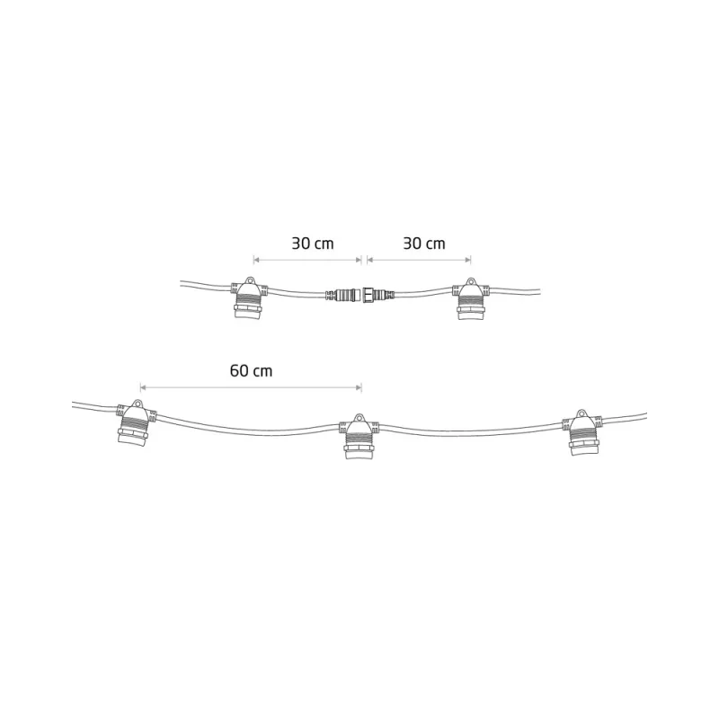 Гірлянда Nowodvorski 7873 Festoon Lights E27 10x15W IP65 чорний Nowodvorski код: 004121