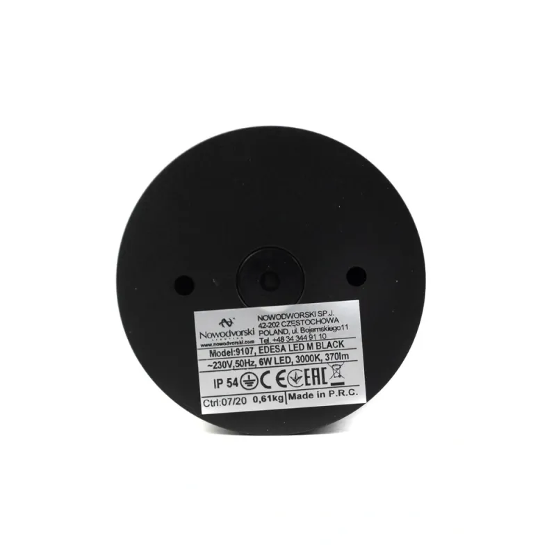 Вуличний світильник Nowodvorski 9107 Edesa LED M 1x7W 3000K 530Lm IP54 чорний