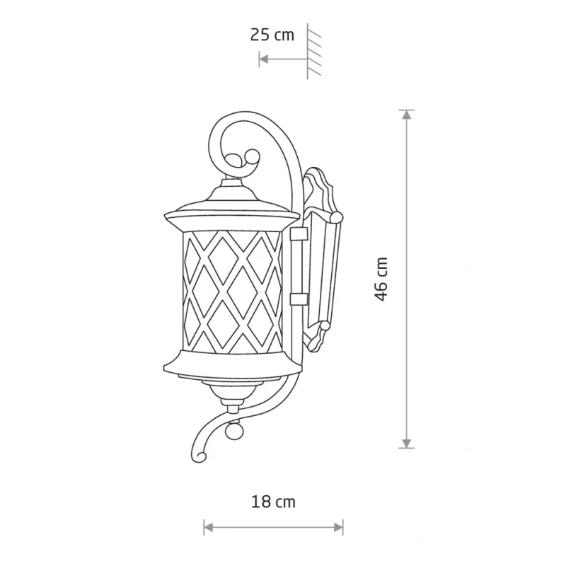 Вуличний світильник Nowodvorski 6911 Lantern E27 1x25W IP23 чорний із мідною патиною