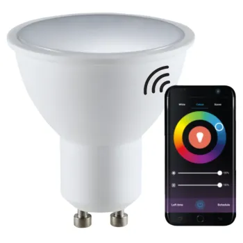 Розумна світлодіодна лампа Sanico Goldlux Wi-Fi GU10 5.5W ТЕПЛИЙ 2700K~ХОЛОДНИЙ 6500K + RGB TUYAsmart – 313805