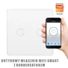 Подвійний сенсорний вимикач Sanico Goldlux Wi-Fi SMART білий з конденсатором TUYAsmart IP20 – 314345