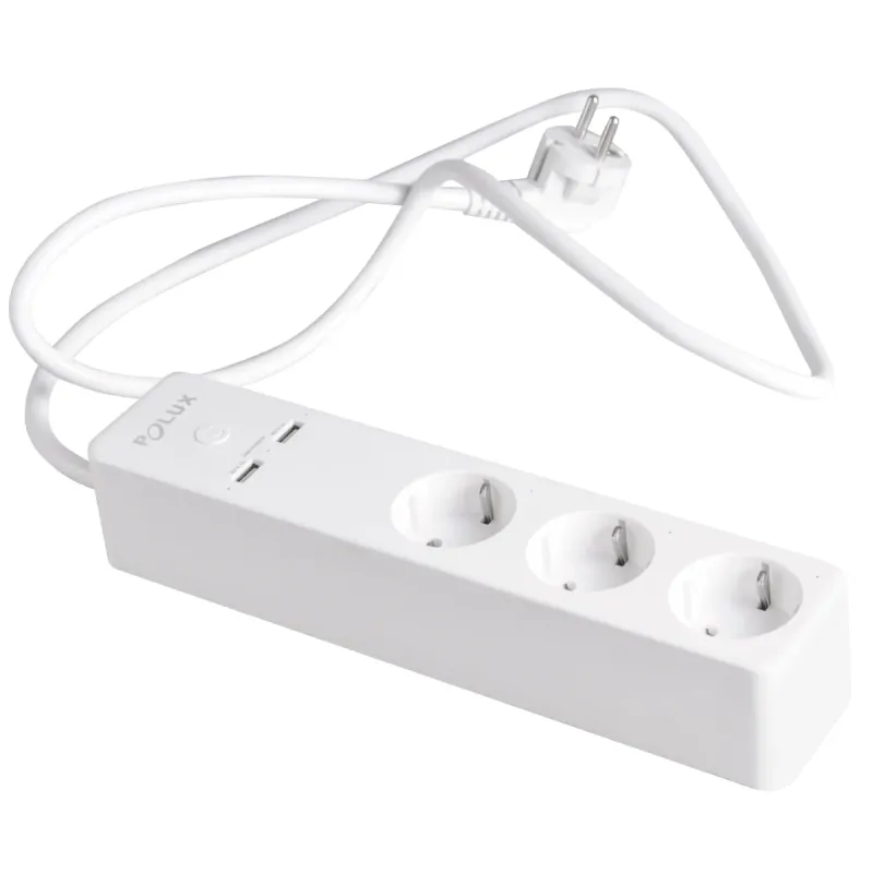 Подовжувач Sanico Goldlux Wi-Fi SMART з вимикачем + 2 x USB TUYAsmart IP20 – 315946