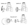 Sanico Goldlux Wi-Fi SMART TUYAsmart ZIGBEE IP21 Термостатична головка – 317469