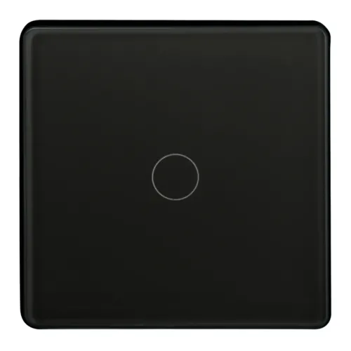 Односенсорний вимикач Sanico Goldlux Wi-Fi SMART чорного кольору з конденсатором TUYAsmart IP20 – 319050